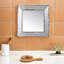 Miroir d'appoint 18 po x 18 po à finition argent vieilli, miroir mural de style traditionnel pour salon, entrée, bureau, chambre à coucher, couloir