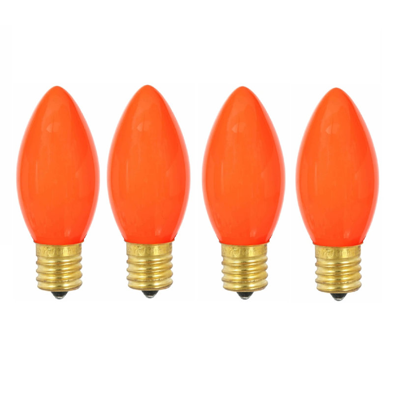 Ampoules de rechange opaques de Noël C9, Orange