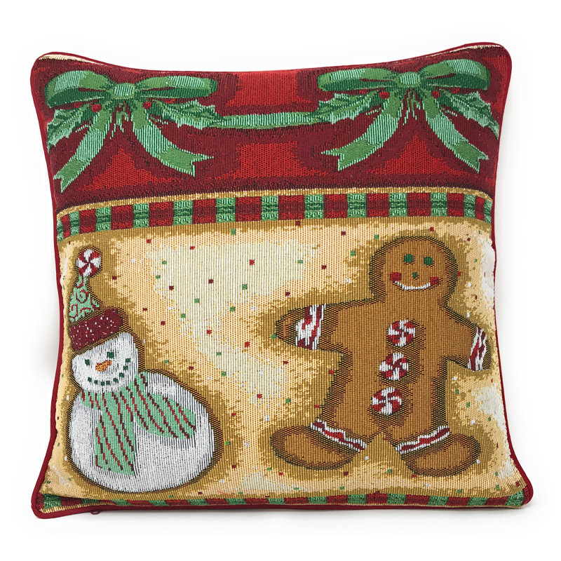  Gingerbread Throw Pillow Cover