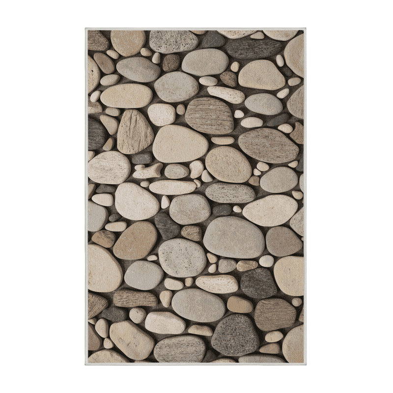  Tapis bord de mer lavable Pebble Plus, Rectangle 7 pi x 9 pi