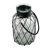Clear/Black Glass Table Vase-1809072383
