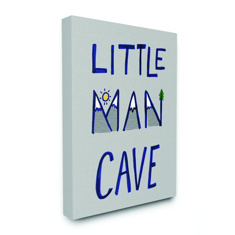 Décoration murale little man cave pour enfants Smeltzer, H 20 po x l 16 po x P 1,5 po, Toile tendue
