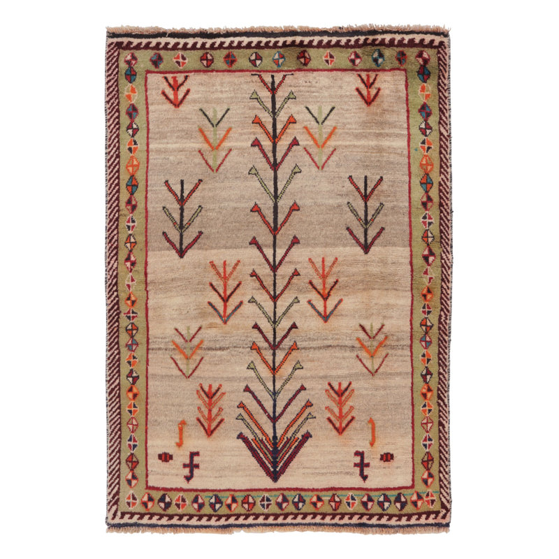 Vintage One-of-a-Kind 3'11" x 5'11" Hand Knotted Area Rug