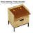 Arlen Modern Bedside Table with Charging Station & Glass Top â€“ 1-Drawer Nightstand,2Pcs-83597252-83597255