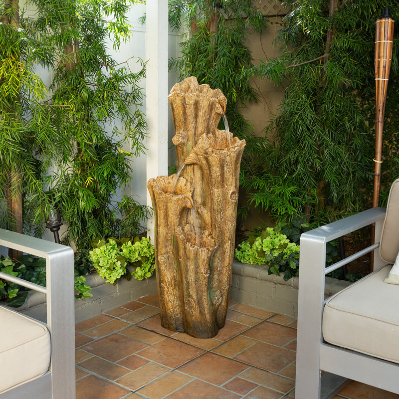 Outdoor Cascade Fountain with Lights