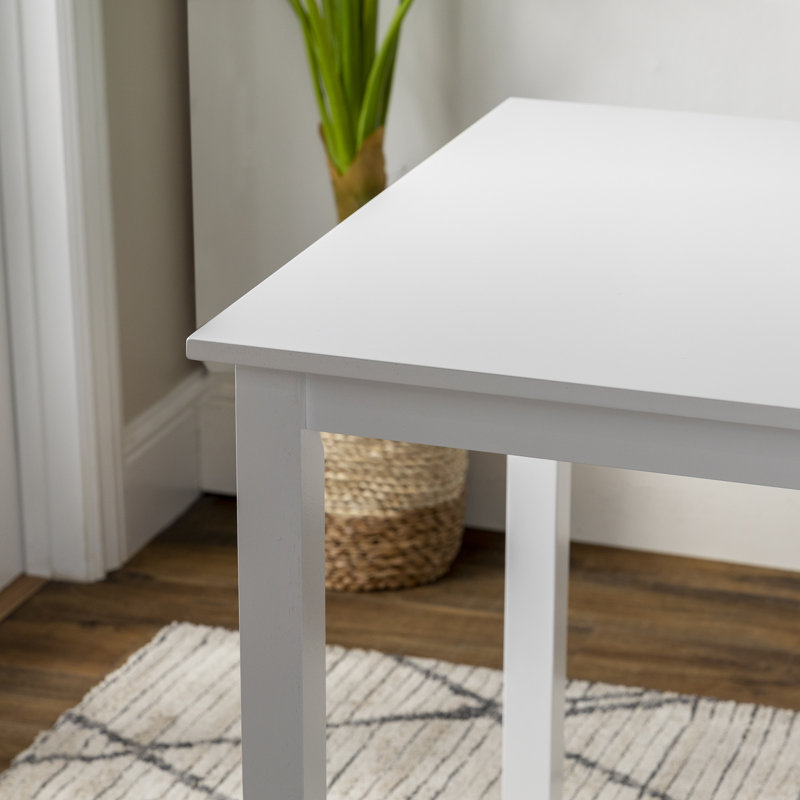 Ensemble de salle à manger cinq pièces à dossier en X avec chaises, Blanc et blanc