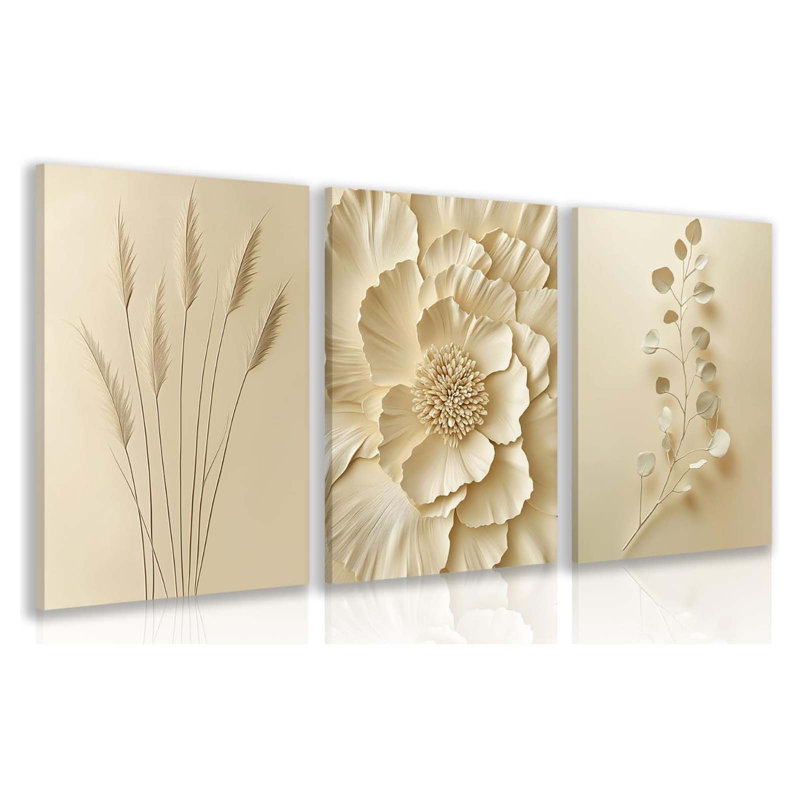 3 Piece Wrapped Canvas Wall Art