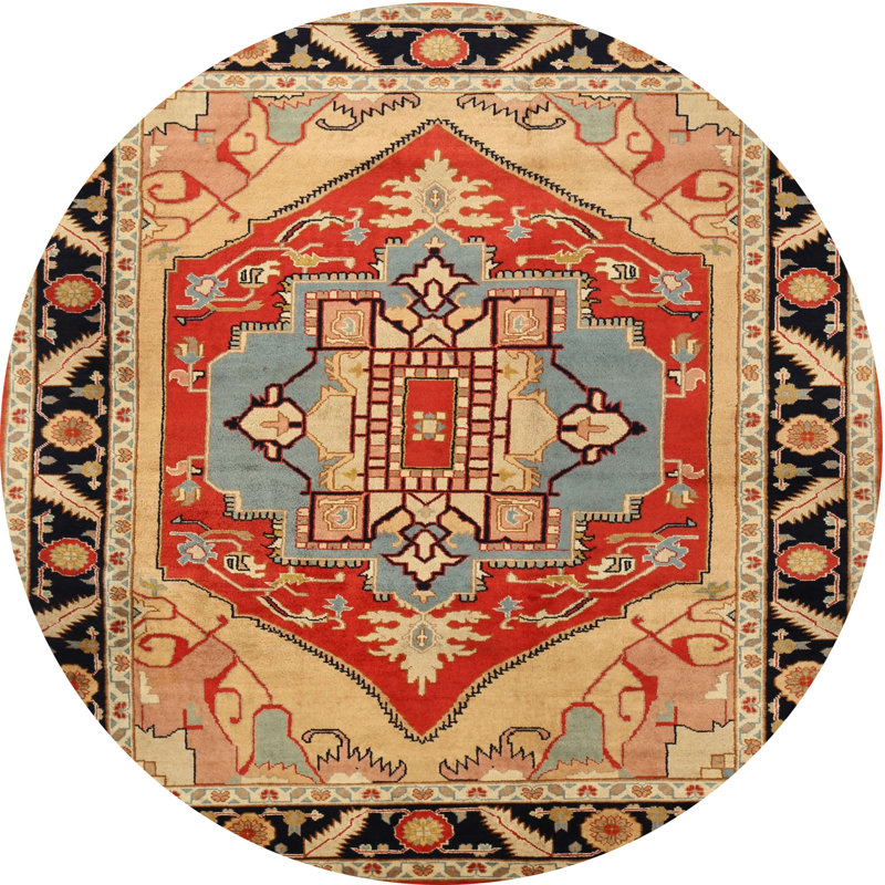 Caydren Oriental Indoor Rug, Round 5'