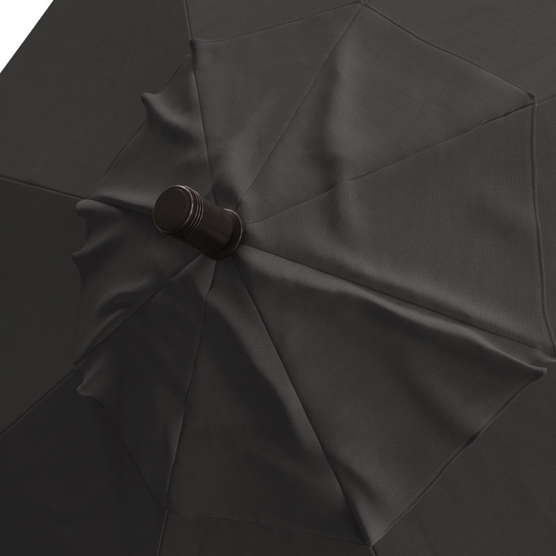 Parasol de patio 11 'en bronze avec inclinaison automatique et relevage à manivelle en charbon de bois Sunbrella, Sunbrella®