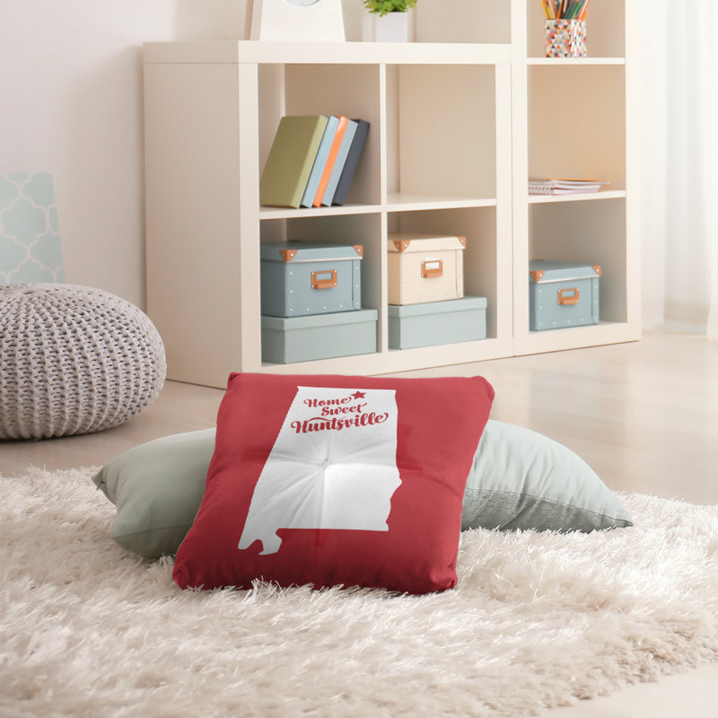Housse de coussin et insert, H 26 po x l 26 po, Huntsville/Alabama, Rouge