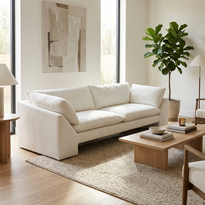 Hokku Designs Belova Sofa, White
