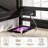 Corner Bed Frame Twin Size Daybed with Pull Out Trundle with Charging Station and LED Lights-1961833057