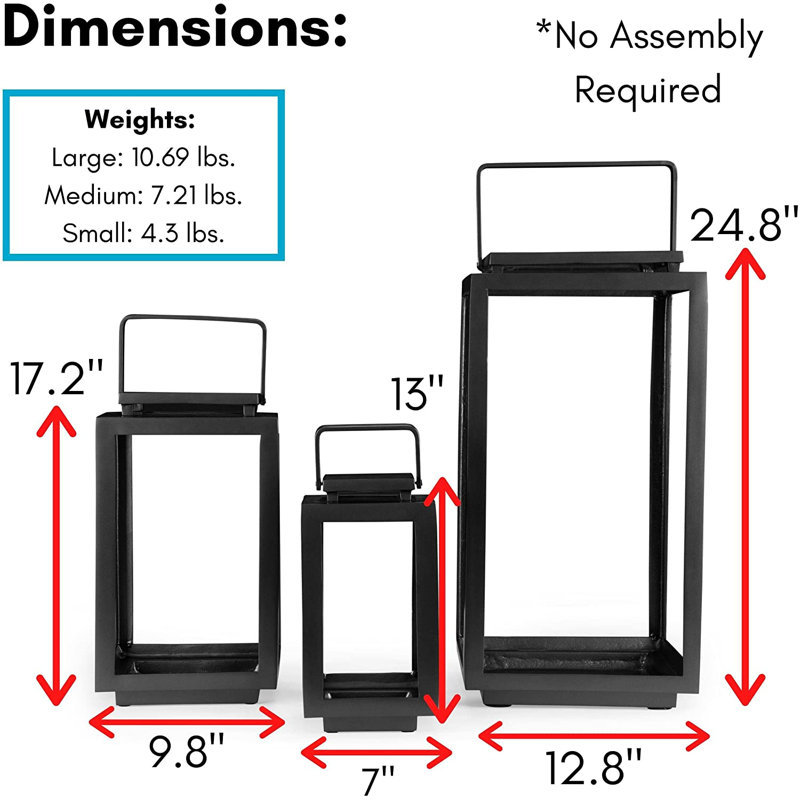 24.8'' H Metal Lantern