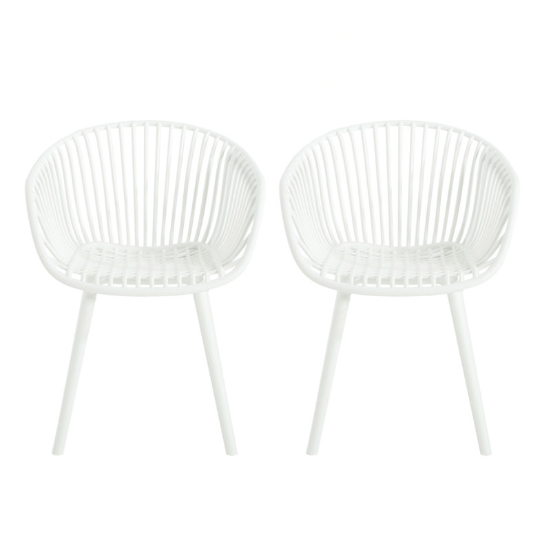 Chaise Mykonos (ensemble de 2), White