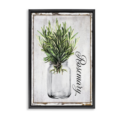  «Rustic Garden Rosemary», toile flottante encadrée par Creatif Belle