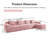 Modular 4 Seat L Shape Sectional Boneless Sofa, Cloud-Like Comfort With Deep Seats And Movable Ottoman, Corduroy Fabric-1598556960