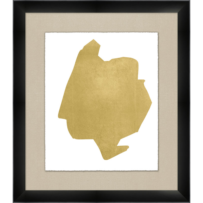 «Gilded Abstract 6» par Thom Filicia - peinture encadrée sur papier