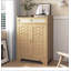 Armoire à café, buffet avec tiroir et tablette réglable, armoire de rangement avec porte de grange