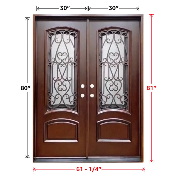 double front door dimensions