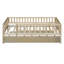 Lit de jour simple naturel avec lit gigogne et clôture sécurisée - Barrières de sécurité pour lit stable et confortable-461886446-461886444