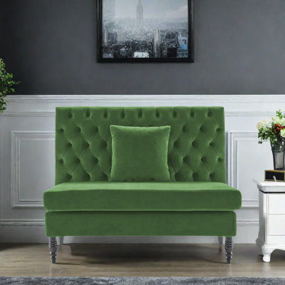 Banc rembourré en velours