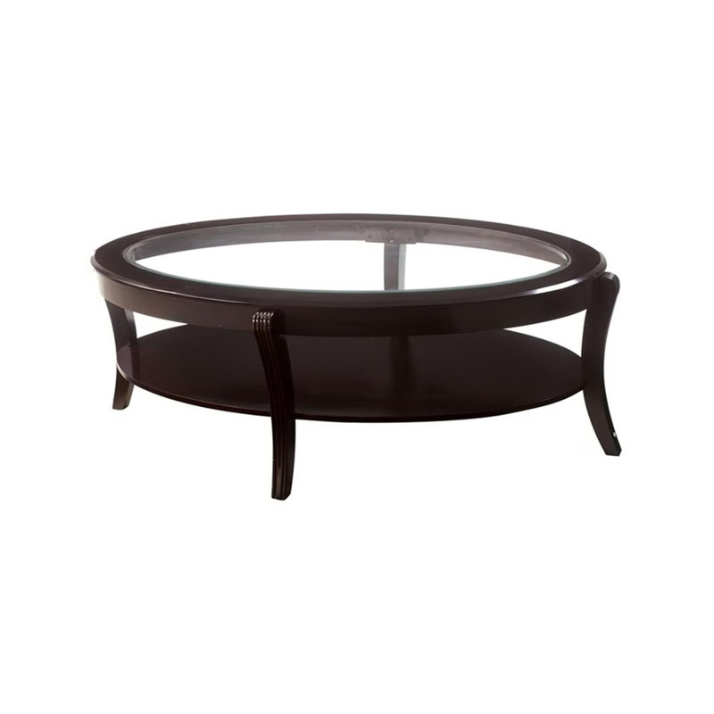 Table basse contemporaine 48,6 po, espresso