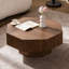 Table basse en bois de forme octogonale pour le salon, la chambre à coucher et le bureau, alliant charme rétro et fonctionnalité moderne.