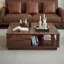 Table basse moderne simple en noyer noir