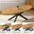 63.1"-78.8" Extendable Round Dining Table Set, 7-Piece Oval Kitchen Table with 6 Upholstered Dining Chairs -610509382