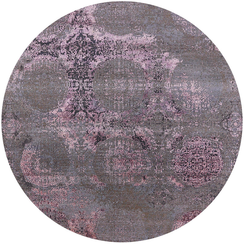 Abstract Indoor Rug, Round 5'