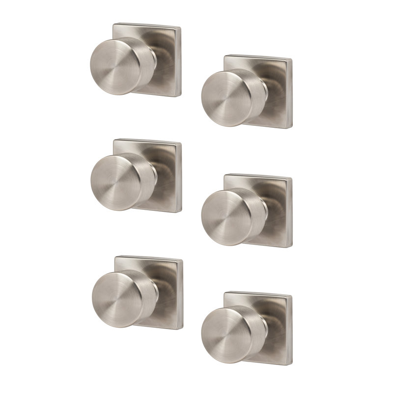 Ensemble de boutons de passage Bergen, Acier inoxydable satiné