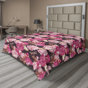 Rose pastel, mauve foncé / floral