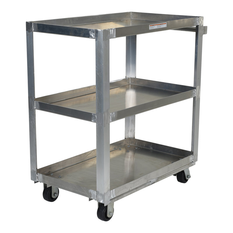 CHARIOT de SERVICE avec trois tablettes 28 po x 40 po vestil SCA3-, H 42 po x l 22 po x P 39 po
