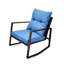 Ensemble de bistro 3 pièces pour terrasse avec coussin bleu pour jardin