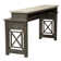Alim Console Table Set w/ Three Upholstered Stools