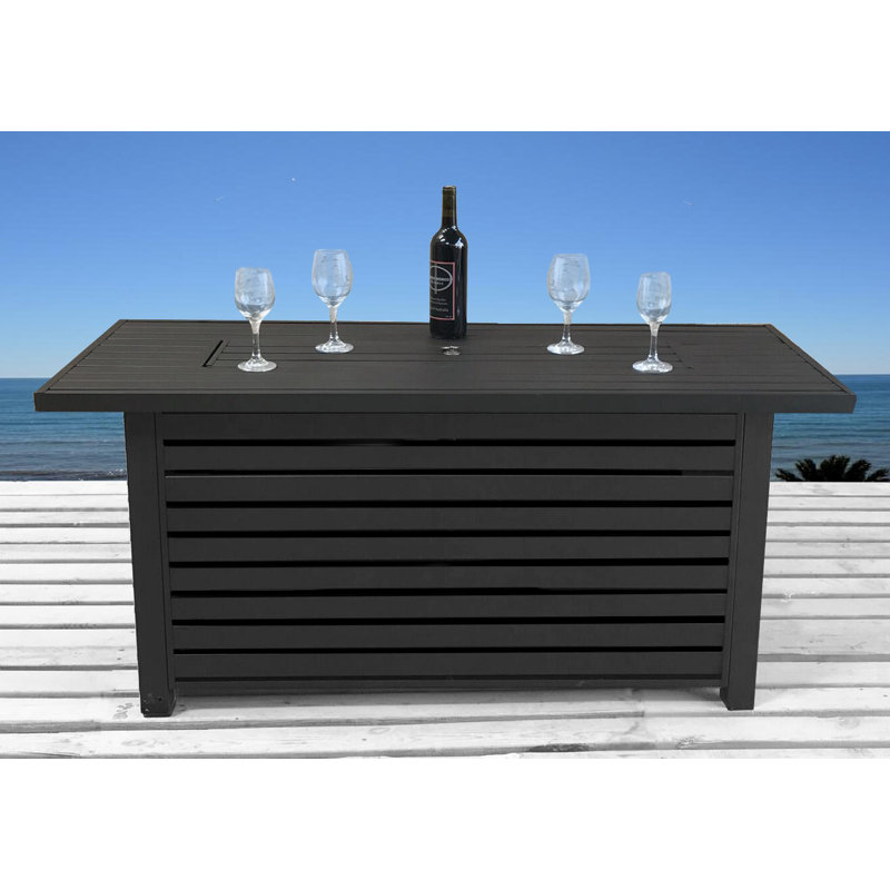Table de foyer d'extérieur en acier au propane / gaz naturel avec couvercle