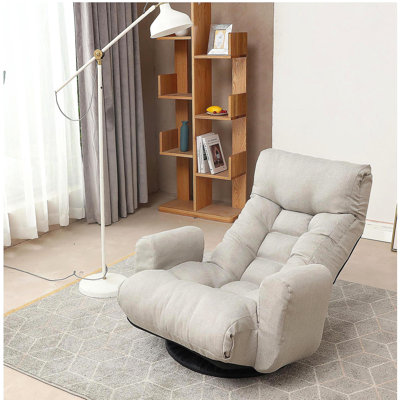 Tête et taille réglables, chaise de jeu, chaise longue dans le salon, fauteuil pivotant à 360 degrés, chaise de loisir à siège rotatif