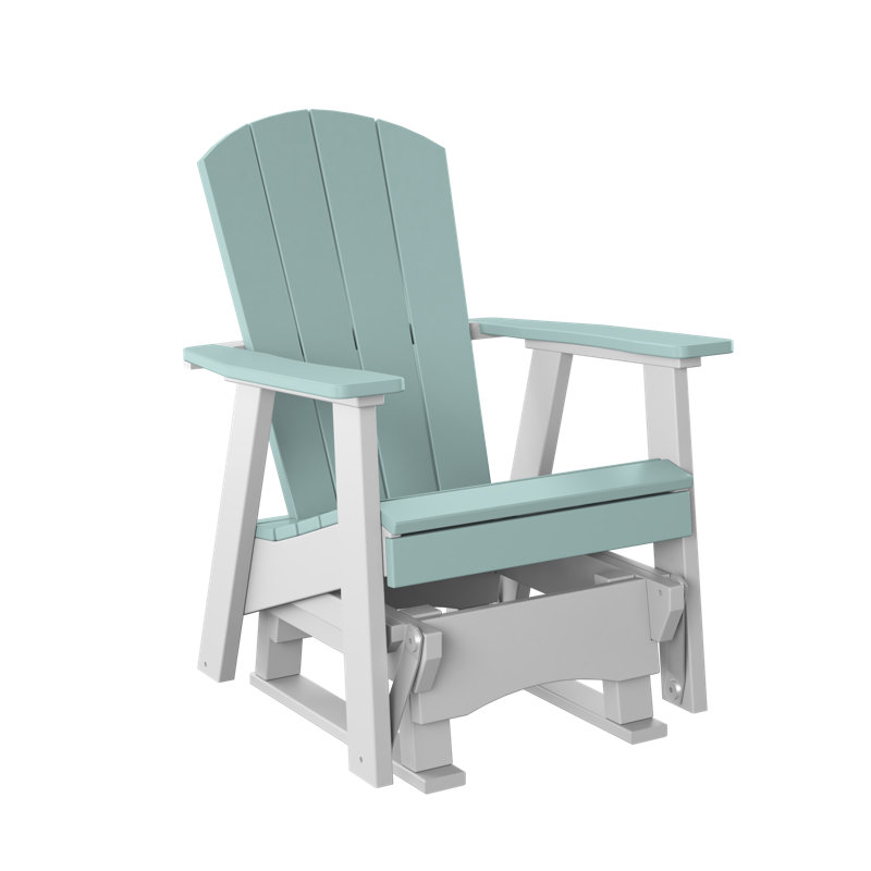 Fauteuil oscillant de 2 pi. Sauge et blanc, Blanc / Sauge