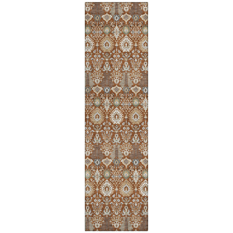 Machine Washable Indoor/Outdoor Boruta ACN2251 Global Rug, Runner 2'3" x 7'6"