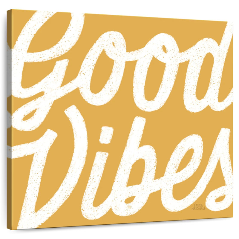 Tergel Good Vibes - jaune, H 16 po x l 16 po
