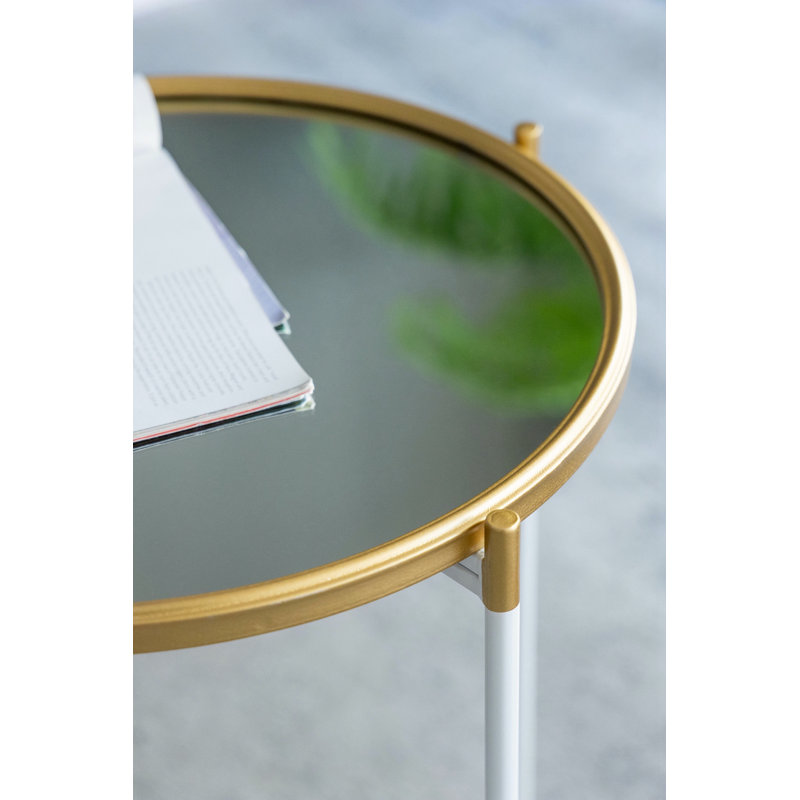 Ensemble de 2 tables d'appoint à miroir