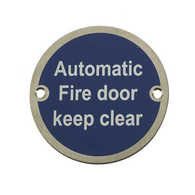 Dia A.F.D.K.C. Sign, Satin Stainless Steel