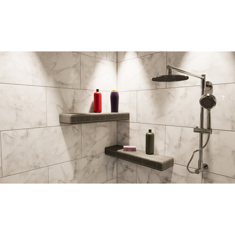 24in. × 6in. × 2in. The Original Shower Shelf with Wedi®, 2" H x 24" W x 6" D