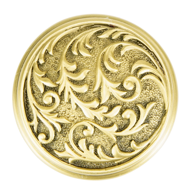 GLENDALE KNOB IN BURNISHED PLATE, Gold