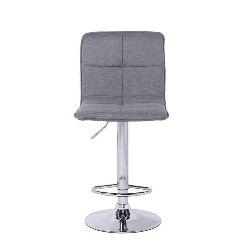 Tabouret de bar pivotant à hauteur réglable Carondelet, Gris, 2