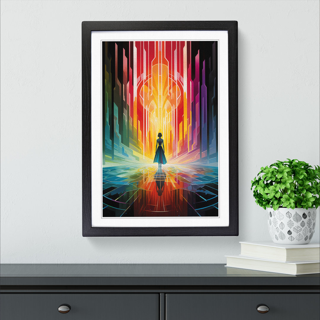 Rainbow Art Deco - Framed Print