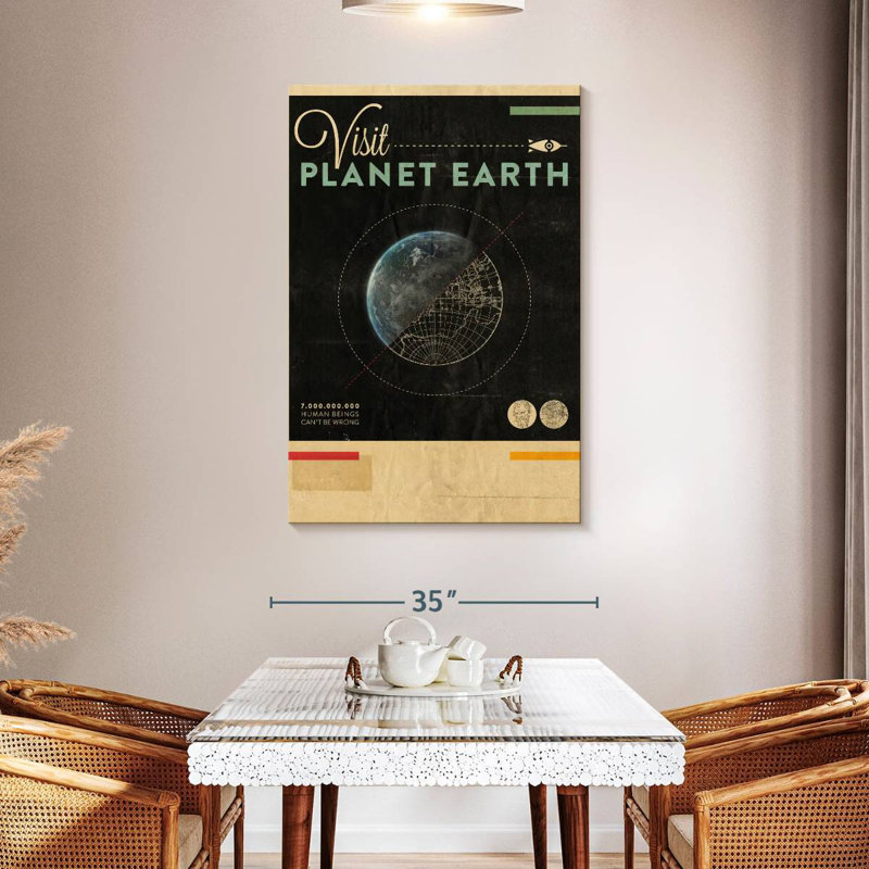Oberle Visit Planet Earth, 48" H x 32" W