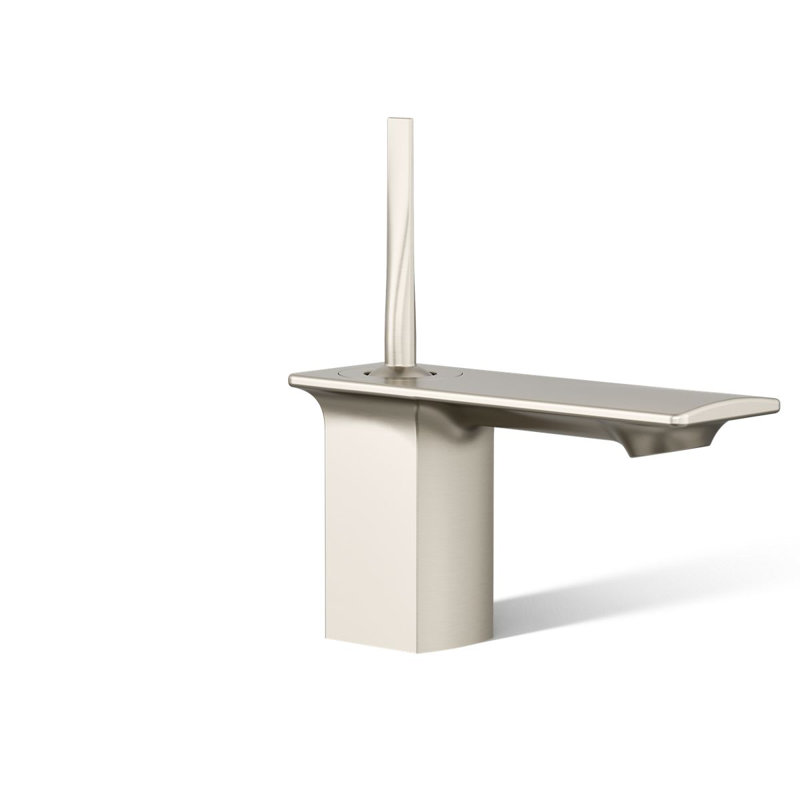 Stance Single-Hole Bathroom Sink Faucet, Nickel brossé éclatant