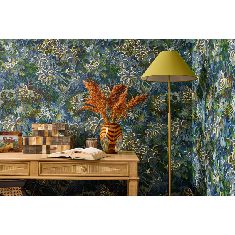 Floral Roll, Midnight Leaf