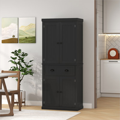 Armoire en panneau de fibres à densité moyenne avec panneau de particules pour salle à manger, 30 x 15,8 x 72 po, avec rangement